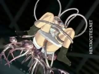 3d anime kotě v tentacles dostane v prdeli